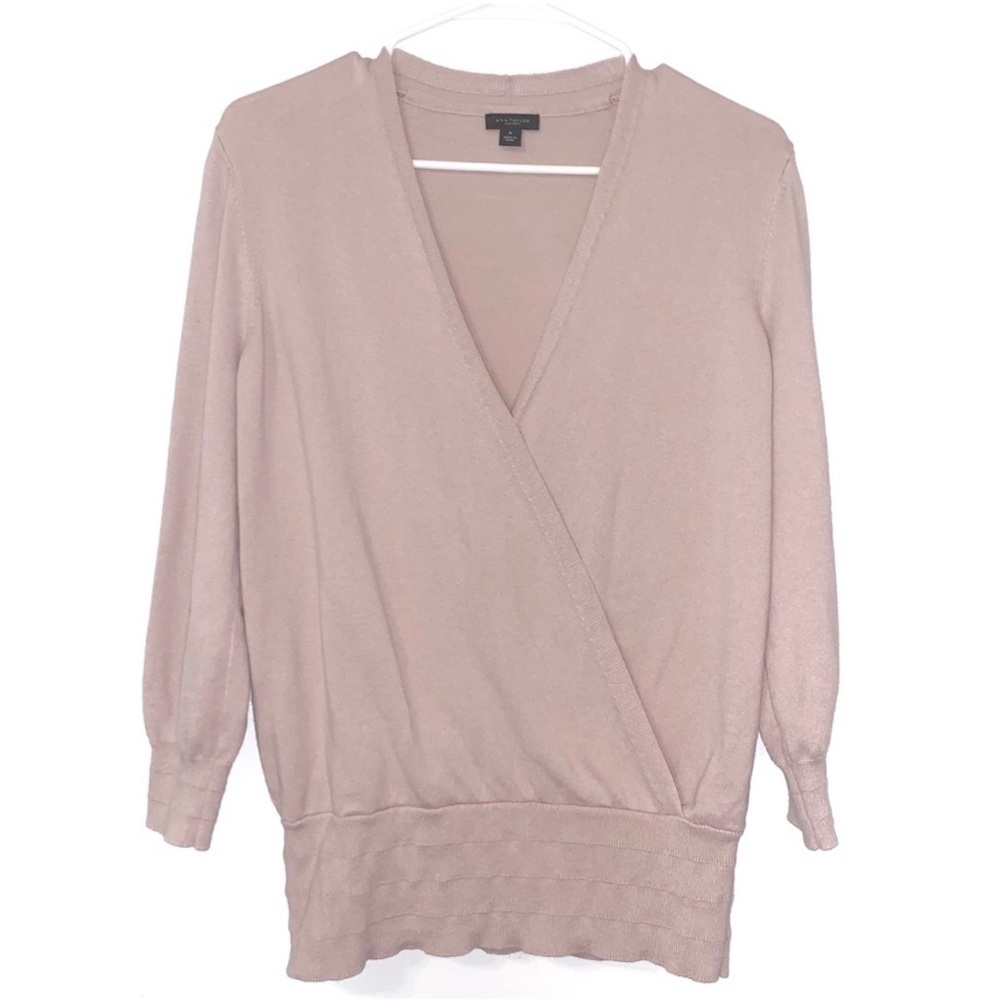 Ann Taylor Deep V-Neck Pullover Sweater
